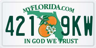 FL license plate 4219KW