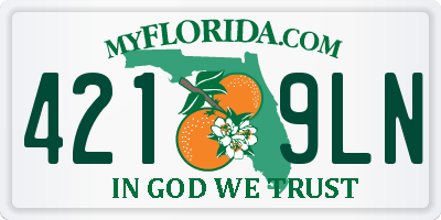 FL license plate 4219LN