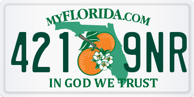 FL license plate 4219NR