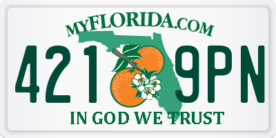 FL license plate 4219PN