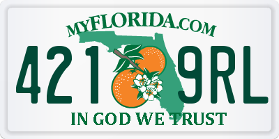 FL license plate 4219RL