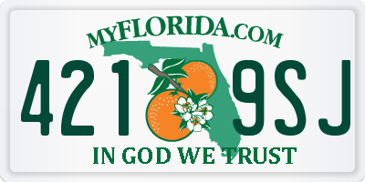 FL license plate 4219SJ