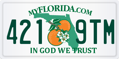 FL license plate 4219TM