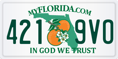 FL license plate 4219VO