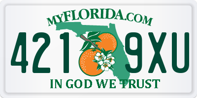 FL license plate 4219XU