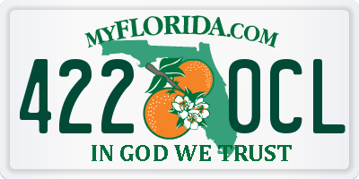 FL license plate 4220CL