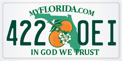 FL license plate 4220EI