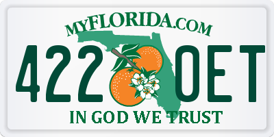 FL license plate 4220ET