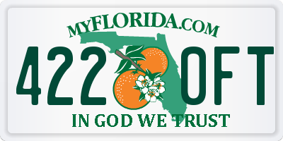 FL license plate 4220FT