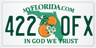FL license plate 4220FX