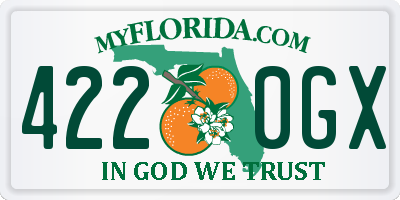 FL license plate 4220GX