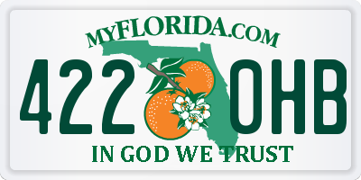 FL license plate 4220HB