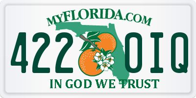 FL license plate 4220IQ