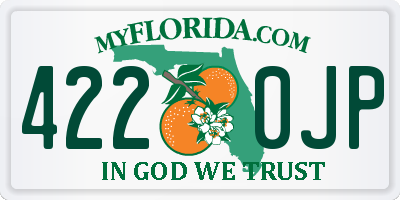 FL license plate 4220JP