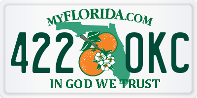 FL license plate 4220KC