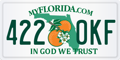 FL license plate 4220KF