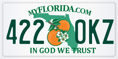 FL license plate 4220KZ