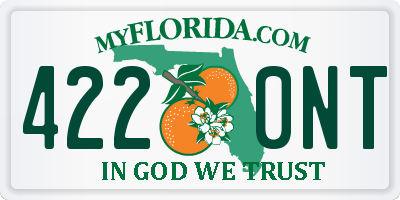 FL license plate 4220NT