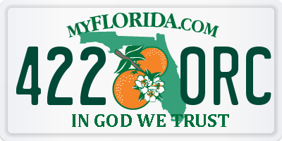 FL license plate 4220RC