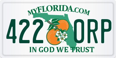 FL license plate 4220RP