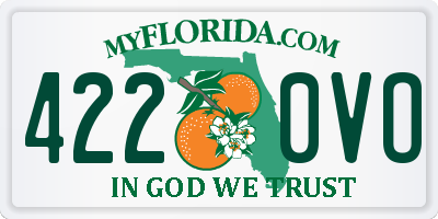 FL license plate 4220VO