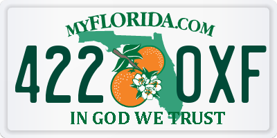 FL license plate 4220XF