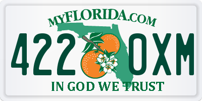 FL license plate 4220XM
