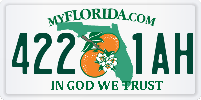 FL license plate 4221AH