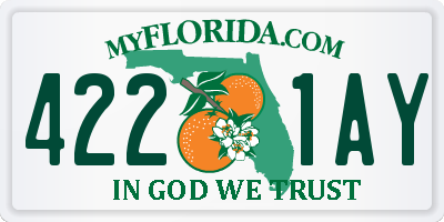 FL license plate 4221AY