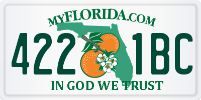 FL license plate 4221BC