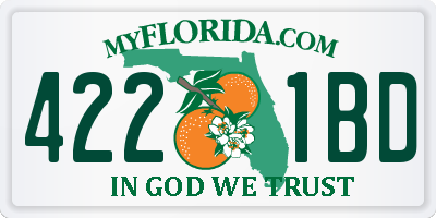 FL license plate 4221BD