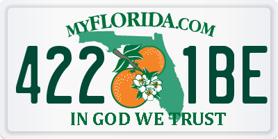FL license plate 4221BE