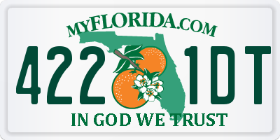 FL license plate 4221DT