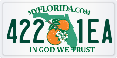 FL license plate 4221EA