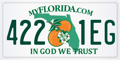 FL license plate 4221EG