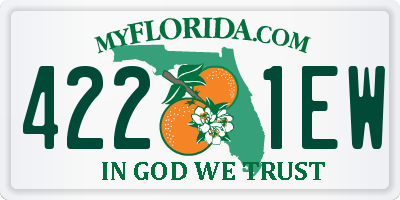 FL license plate 4221EW