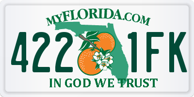 FL license plate 4221FK