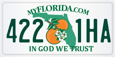 FL license plate 4221HA