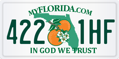 FL license plate 4221HF