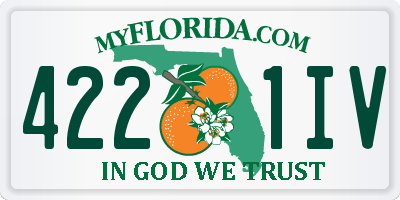 FL license plate 4221IV