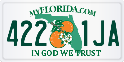 FL license plate 4221JA