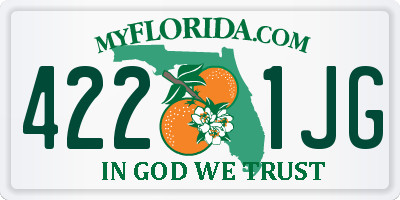 FL license plate 4221JG