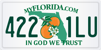 FL license plate 4221LU