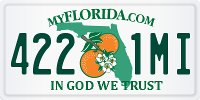 FL license plate 4221MI