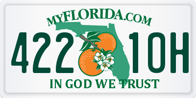 FL license plate 4221OH