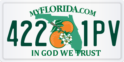 FL license plate 4221PV
