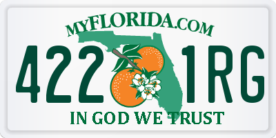 FL license plate 4221RG