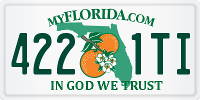 FL license plate 4221TI