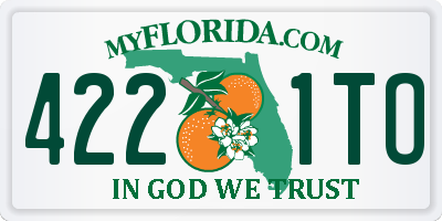 FL license plate 4221TO