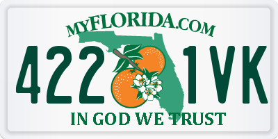 FL license plate 4221VK